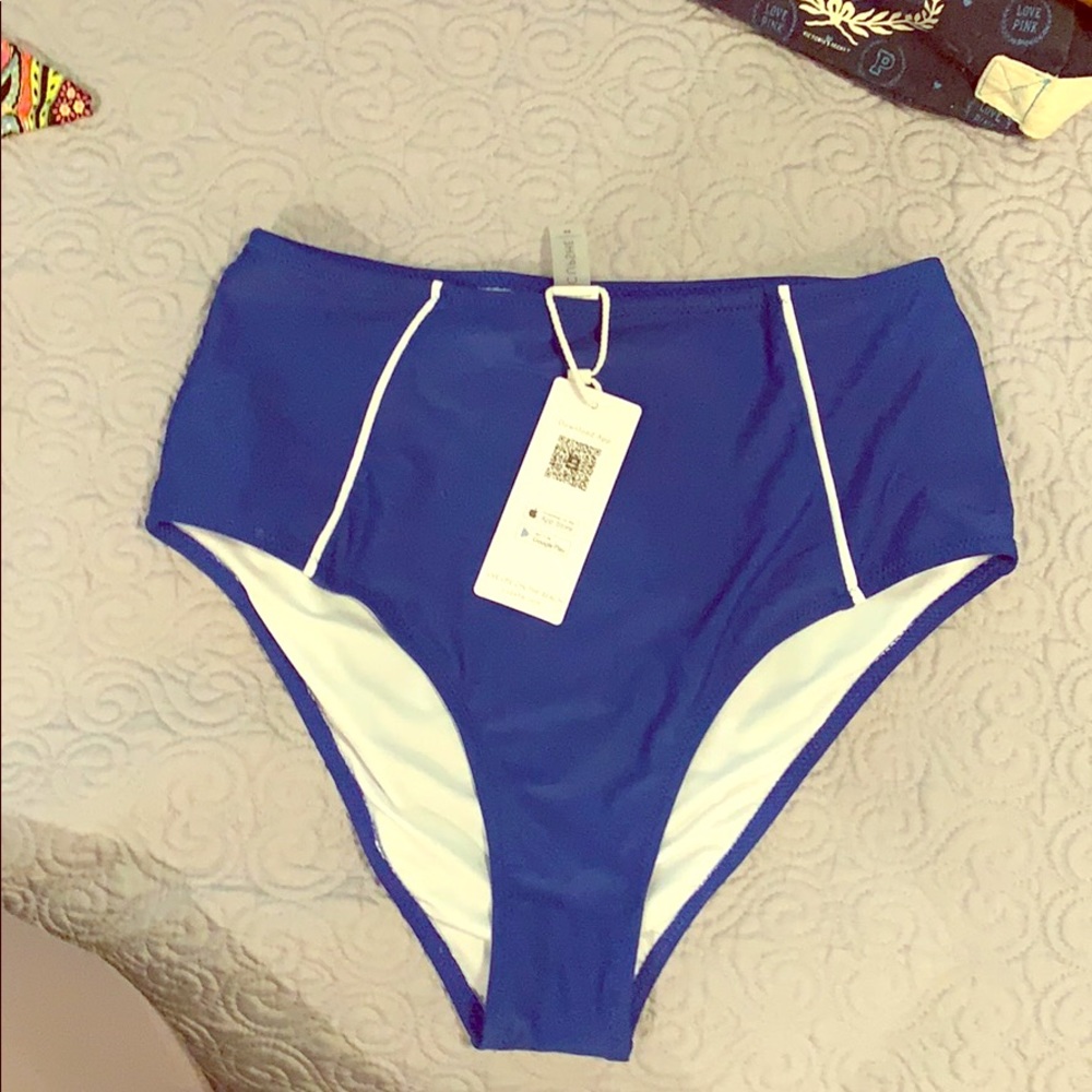 High waisted swim bottoms